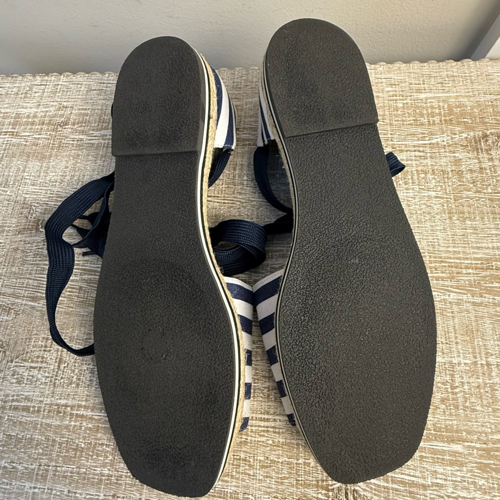 Kate Spade Blue and White Striped Espadrilles, 10M - Picture 6 of 13